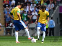 FUSSBALL Olympia 2012 FINALE: Brasilien - Mexiko
