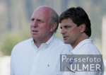 Fussball Hertha Manager Hoene&sect; und Trainer Goetz