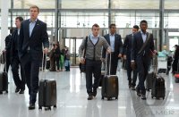 FUSSBALL INTERNATIONAL  CHL  12/13:  Holger Badstuber, Xherdan Shaqiri, Luiz Gustavo, Emre Can, David Alaba (v. li.)