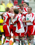 FUSSBALL 1. Bundesliga: Koeln - BVB, Koelner Torjubel