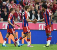 Fussball 1. Bundesliga Saison 14/15: JUBEL FC Bayern Muenchen