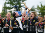 Fussball Uefa-Cup Frauen: Frankfurt - UMEA, UMEA jubelt