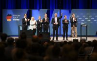 Wahlkampftour mit Kanzlerkandidat der Union, Friedrich Merz