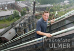 Frank Rost auf dem Hochofen