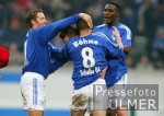 Fussball Bundesliga: Schalke - Zweikampf, Jubel S04