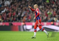 Fussball 1. Bundesliga Saison 14/15: JUBEL Arjen Robben (FC Bayern Muenchen)