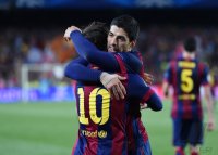 Fussball CHL 14/15 Halbfinale: JUBEL FC Barcelona