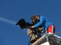 Ski Alpin  Herren  Abfahrt  Kitzbuehel 2013; TV Kameramann