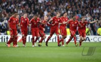 Fussball International, Champions League Saison 2011/2012:  Bayern JUBEL nach dem Sieg und den Einzug ins Finale