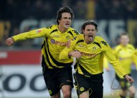 Fussball 1. Bundesliga  Saison 2010/2011:  Borussia Dortmund - Borussia Moenchengladbach