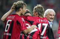 Fussball 1. Bundesliga: Leverkusen - Koeln, Jubel Leverkusen