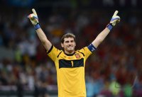 Fussball International EURO 2012 Finale: Torwart Iker Casillas (Spanien) jubel