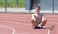 Leichtathletik: Lukas Gaertner (TV Rottenburg) trainiert im Rottenburger Hohenberstadion