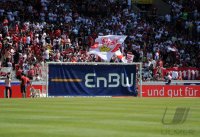 Fussball 1. Bundesliga :  Das Tor mit einer ENBW WERBEBANNER