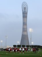 Fussball 1. Bundesliga 11/12: FC Bayern Muenchen Training in Doha