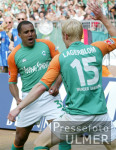 Fussball 1. Bundesliga: Bremen - Hamburg, Jubel Ailton