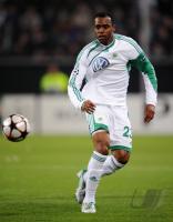 FUSSBALL CHAMPIONS LEAGUE: Wolfsburg, GRAFITE Einzelaktion