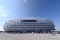 FUSSBALL INTERNATIONAL  CHL Finale 11/12:  Uebersicht der Allianz Arena mit dem Branding fuer das Finale