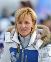 SKI Weltcup  Damen  ST. Moritz:   TV Expertin Martina ERTL-RENZ (GER)