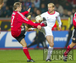 Fussball 1. Bundesliga: Leverkusen - Nuernberg, Zweikampf