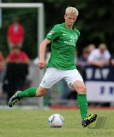 Fussball 1. Bundesliga, Testspiel: Werder Bremen, SCHOPPENHAUER am Ball