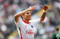 Fussball 1. Bundesliga : JUBEL nach dem Tor zum 1:3 Paolo Guerrero (Hamburger SV)