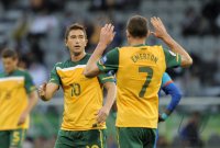 Fussball AFC Asian Cup 2011:  Harry Kewell, Brett Emerton  (v. li., Australien)