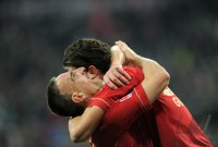 Fussball 1. Bundesliga, Saison 2011/2012:  JUBEL Franck Ribery (FC Bayern Muenchen)