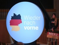Wahlkampftour mit Kanzlerkandidat der Union, Friedrich Merz