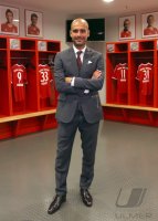 FUSSBALL 1. Bundesliga 2013/2014: FC Bayern Muenchen praesentiert den neuen Cheftrainer Josep Guardiola
