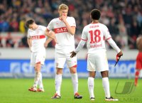 Fussball 1. Bundesliga : Pavel Pogrebnyak, Cacau  (v. li., VfB Stuttgart)