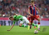 Fussball 1. Bundesliga Saison 14/15: FC Bayern Muenchen - VfL Wolfsburg