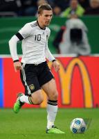 Fussball, International, Freundschaftsspiel: Deutschland, PODOLSKI am Ball