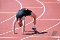 Leichtathletik: Lukas Gaertner (TV Rottenburg) trainiert im Rottenburger Hohenberstadion
