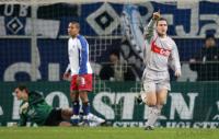 Fussball 1. Bundesliga: Hamburg - Stuttgart, MEISSNER jubel, Hamburger enttaeuscht