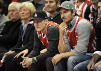 Basketball 1. Bundesliga 2011/2012:  Bastian Schweinsteiger (FC Bayern Muenchen) als Fan auf der Tribuene