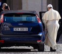 Rom, Papst Franziskus bei Staatschef Napolitano (Italien)