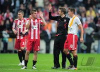 Fussball Champions League  Saison 2010/2011: JUBEL Thomas Mueller (FC Bayern Muenchen)