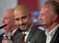 FUSSBALL 1. Bundesliga  2013/2014: Vorstellung Trainer Guardiola (FC Bayern Muenchen)