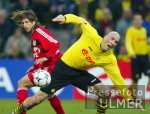 Fussball 1. Bundesliga: Dortmund - Leverkusen, Zweikampf