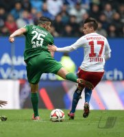 Fussball, 1. Bundesliga  Saison 2014/2015: Hamburger SV - FC Augsburg