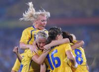FUSSBALL  Olympia 2008   Vorrunde  Frauen   Schweden - Kanada