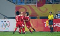 FUSSBALL  Olympia 2008   Vorrunde  Frauen   Korea DVR - Nigeria