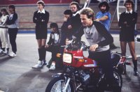 Fussball Sportpressefest:  Rummenigge am Motorrad