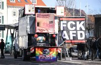 Gegendemo zum Landesparteitag der AfD in der Statthalle Hechingen (Zollernalbkreis)
