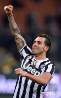 FUSSBALL SERIE A 2013/2014: JUBEL Carlos Tevez (Juventus Turin)