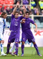 FUSSBALL SERIE A:  Gonzalo Rodriguez und Savic Stefan (v. li., AC Florenz)