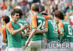 Fussball 1. Bundesliga: Bremen - Hamburg, Jubel Bremen n. 6:0