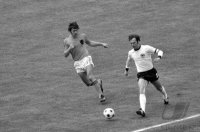 Fussball WM 1974 Finale: Beckenbauer, Hanegem