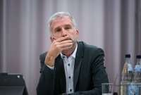 Streitgespraech OB Boris Palmer und AfD Landesvorsitzender Markus Frohnmaier in Tuebingen
